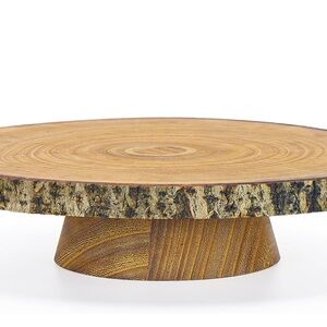 Rustic Brown Wooden Cake Stand